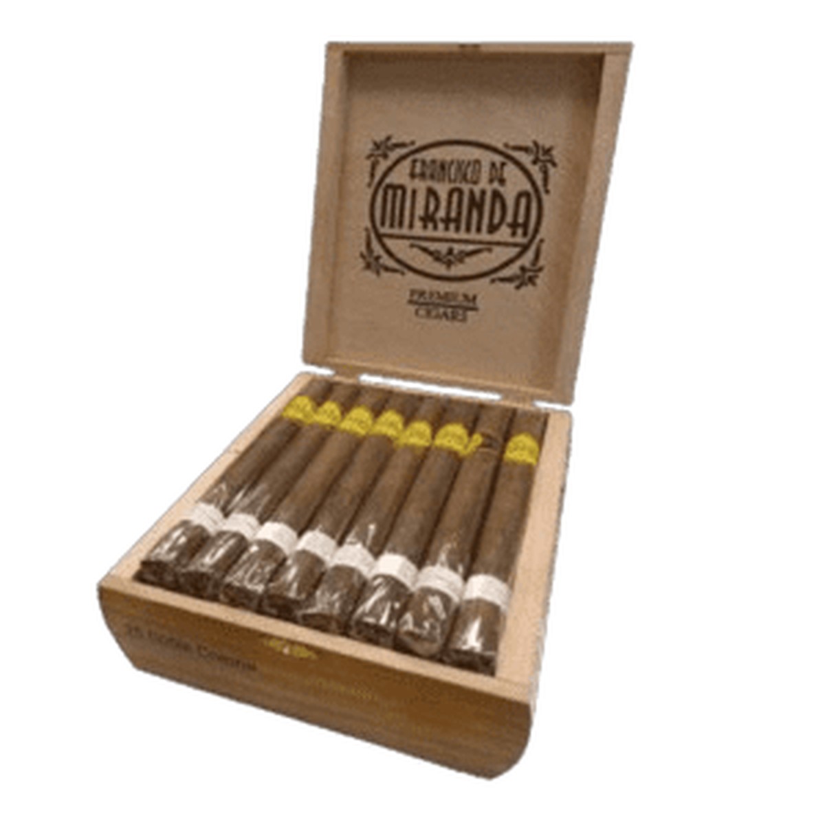 F. DE MIRANDA LÍNEA AMARILLA DOBLE CORONA Mazo x 25 und. (7.5x52) (REP.DOM) F. DE MIRANDA LÍNEA AMARILLA DOBLE CORONA Mazo x 25 und. (7.5x52) (REP.DOM)