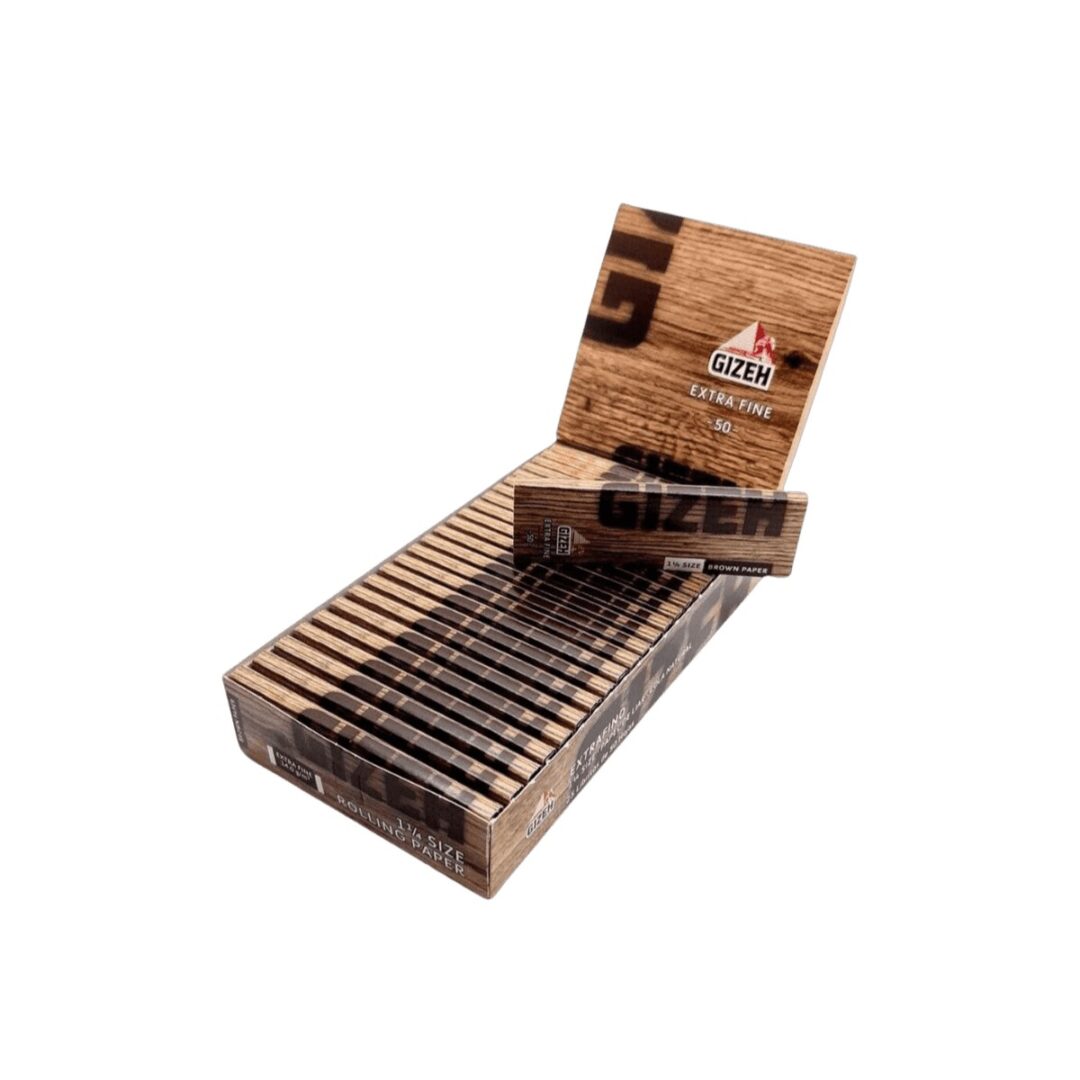 Gizeh Brown Extra Fine 1¼ p x50 papeles — pack x25 und.