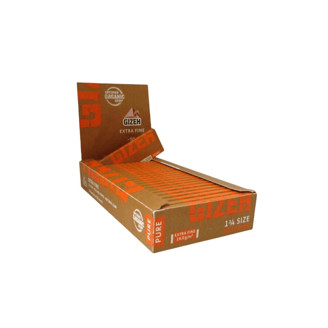 Gizeh Pure Extra Fine 1¼ p x50 papeles — pack x25 und.