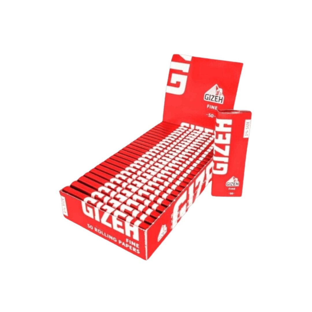 Gizeh Roja Fine 1¼p x50 papeles — pack x25 und.