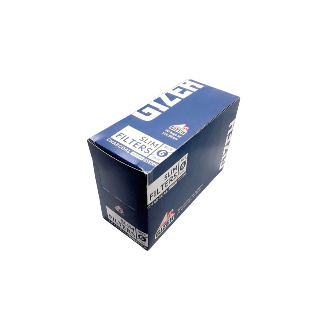 Gizeh Slim Carbón Activado 6 mm x120 — pack x20 und.