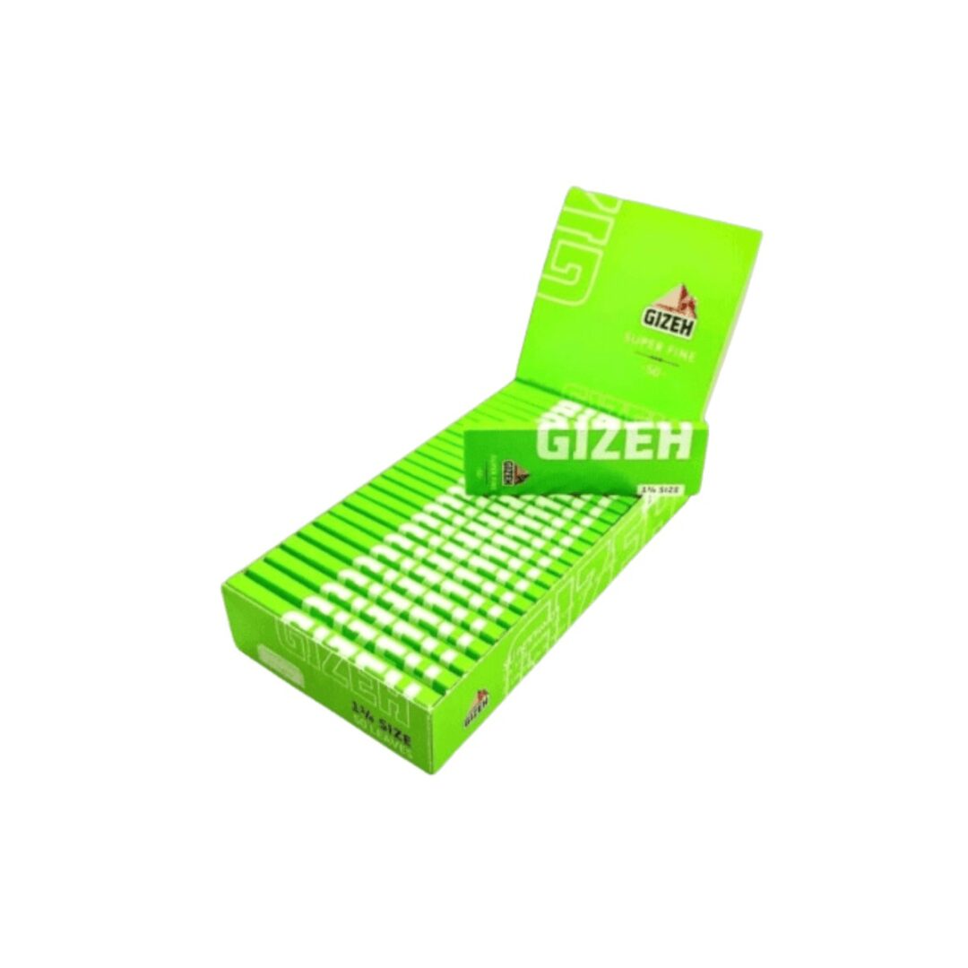 Gizeh Verde Super Fine 1 1/4 p x50 papeles — pack x50 und.