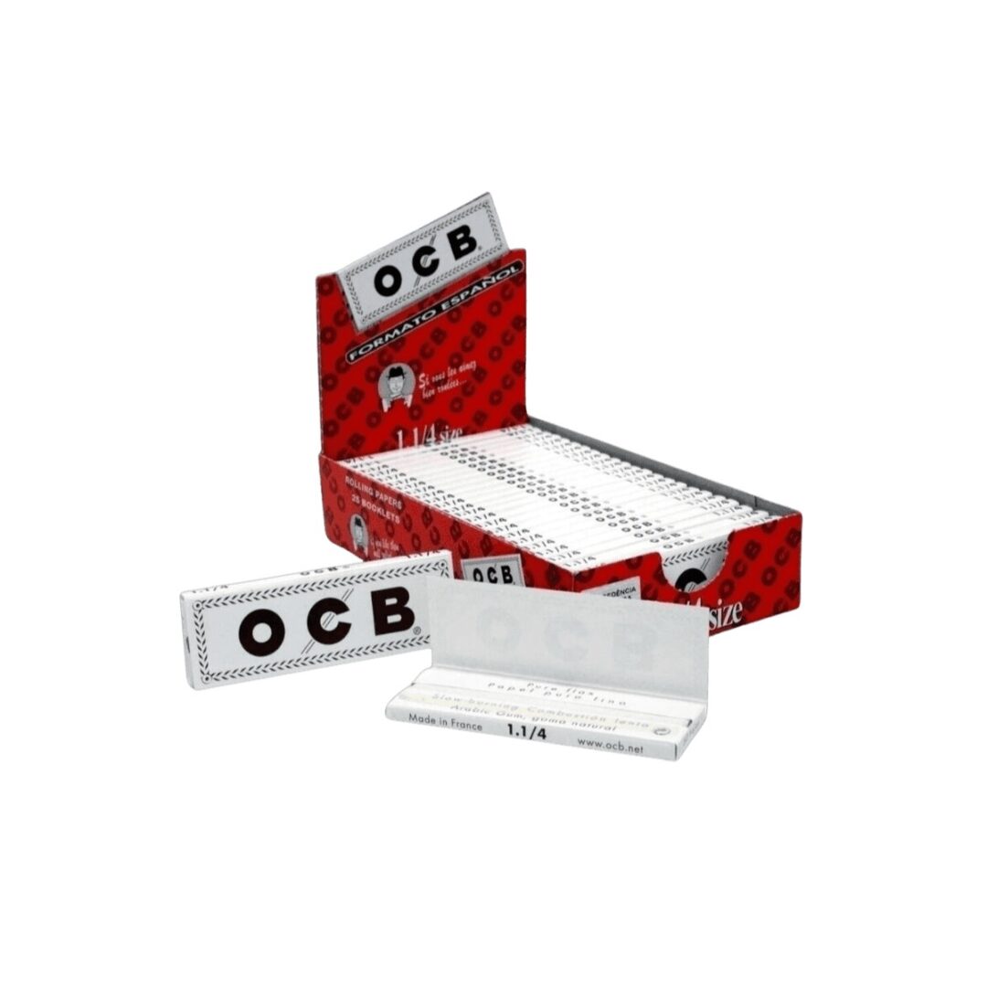 OCB Blanca 1¼ p x50 papeles — pack x25 und.