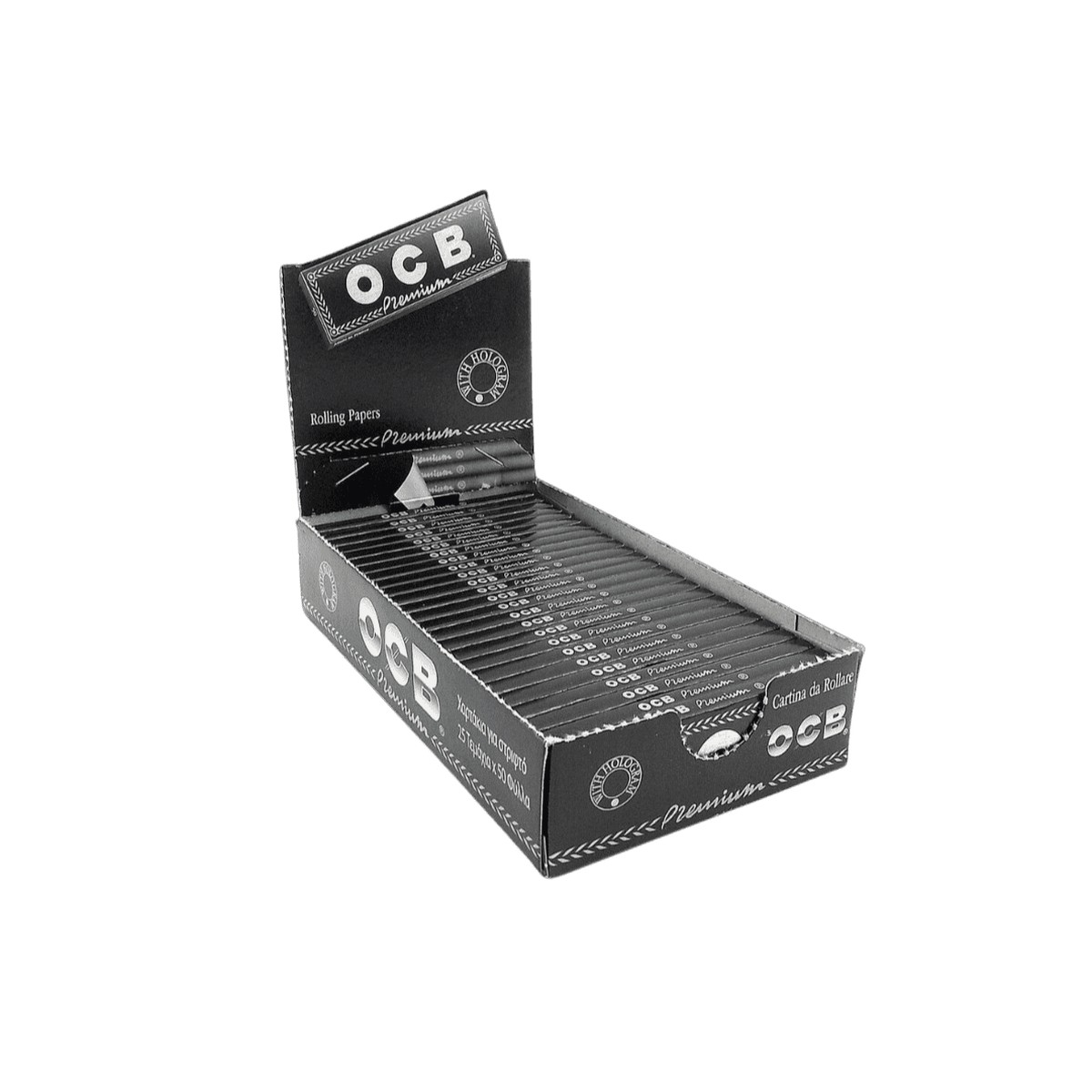 OCB Negra Premium 1¼ p x50 papeles — pack x25 und. OCB Negra Premium 1¼ p x50 papeles — pack x25 und.